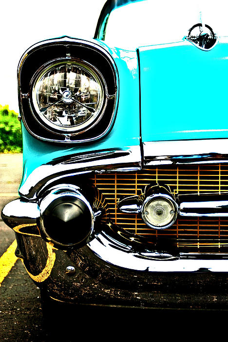 1957 Bel Air Headlight and Grille Photograph